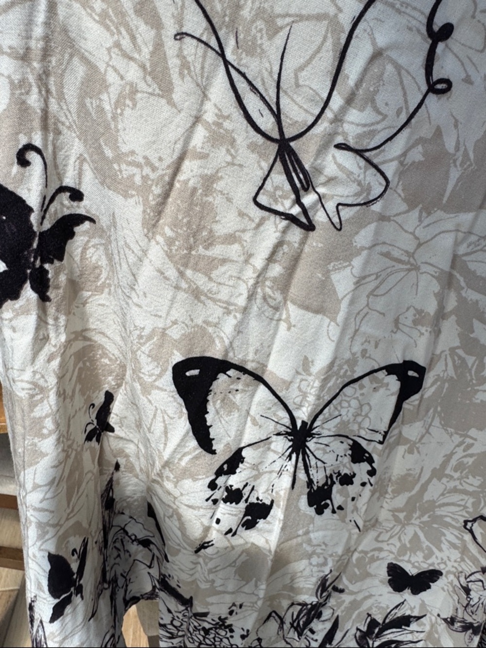 Soft Surroundings Black and White Butterfly Maxi Skirt - Picture 8 of 14